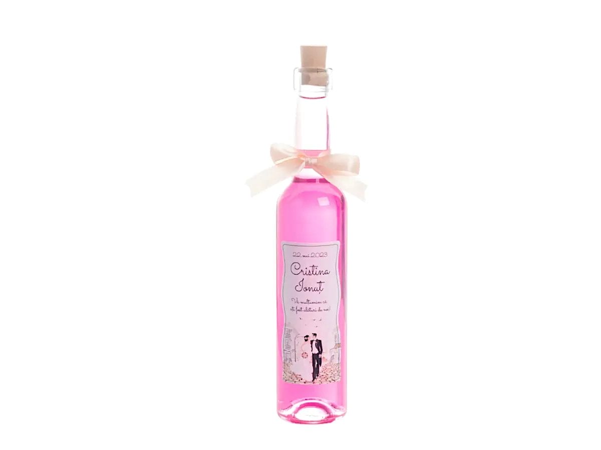 Sticla pentru marturii de nunta, Belissima, fara filet – 250ml