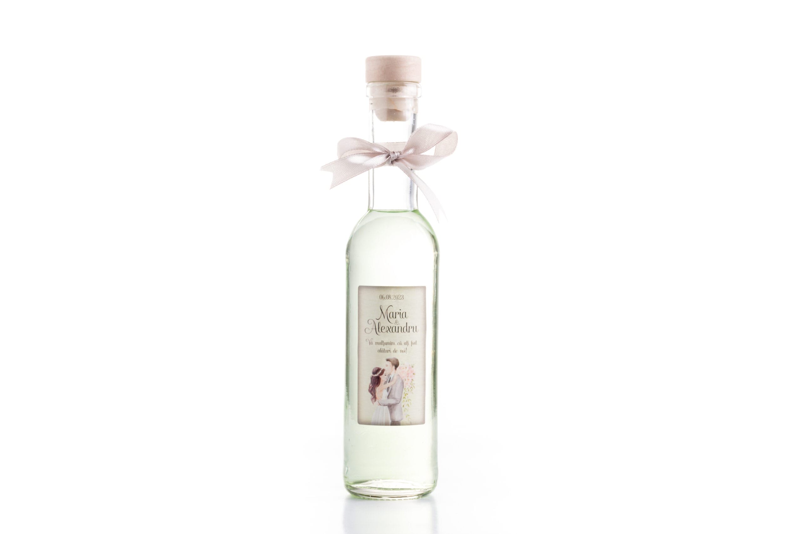 Sticla pentru marturii de nunta, Larisa, fara filet – 200ml
